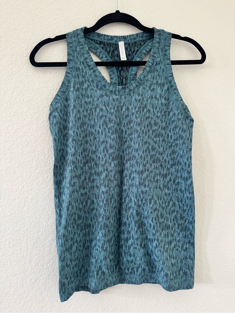 Athleta Momentum Allure Print Tank Top Surf Teal